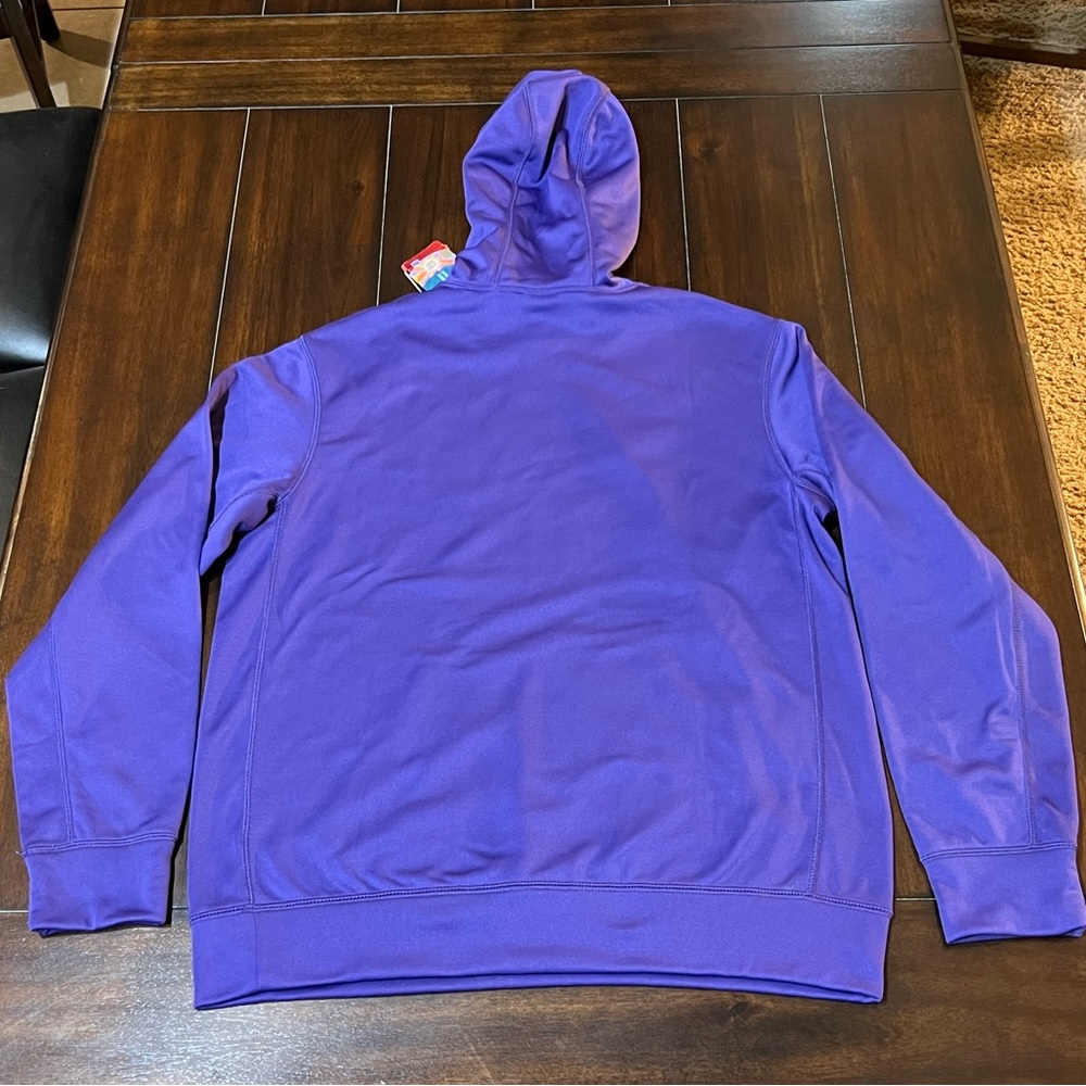 RARE 2013 NWT NIKE THERMA-FIT PURPLE/GOLD LSU TIGERS KO WARP HOODIE SZ MEDIUM - Picture 11 of 13